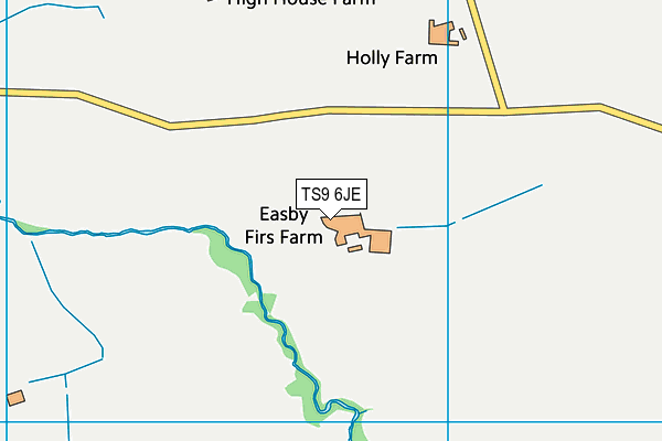 TS9 6JE map - OS VectorMap District (Ordnance Survey)