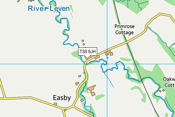 TS9 6JH map - OS VectorMap District (Ordnance Survey)