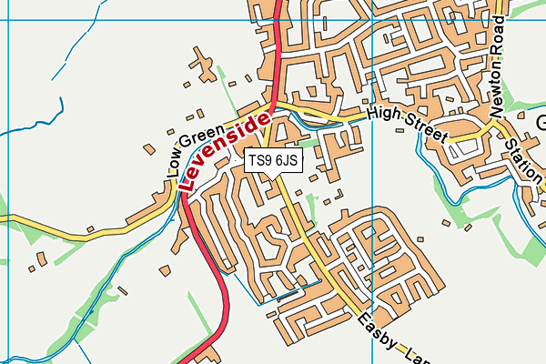 TS9 6JS map - OS VectorMap District (Ordnance Survey)