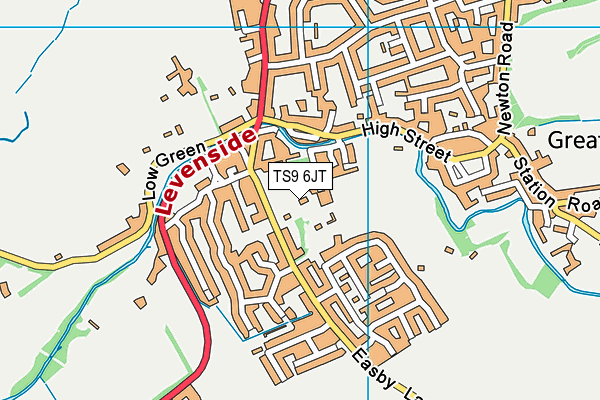 TS9 6JT map - OS VectorMap District (Ordnance Survey)