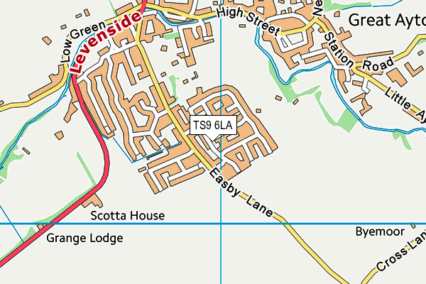 TS9 6LA map - OS VectorMap District (Ordnance Survey)