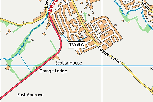 TS9 6LG map - OS VectorMap District (Ordnance Survey)