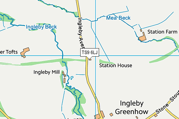 TS9 6LJ map - OS VectorMap District (Ordnance Survey)