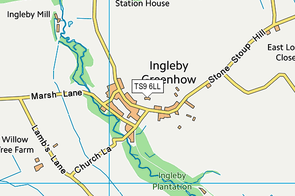 Ingleby Greenhow Church of England Voluntary Controlled Primary School map (TS9 6LL) - OS VectorMap District (Ordnance Survey)