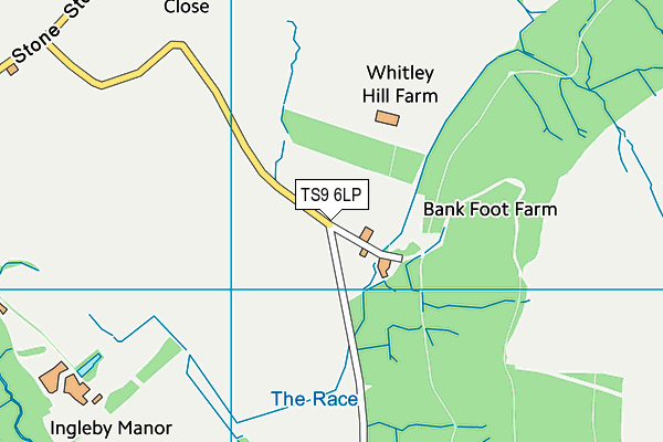 TS9 6LP map - OS VectorMap District (Ordnance Survey)