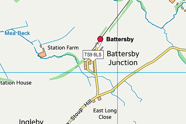 TS9 6LS map - OS VectorMap District (Ordnance Survey)