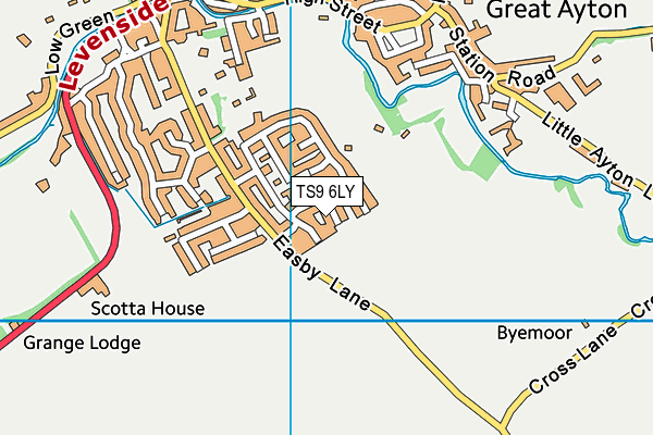 TS9 6LY map - OS VectorMap District (Ordnance Survey)