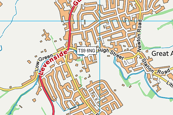 TS9 6NG map - OS VectorMap District (Ordnance Survey)