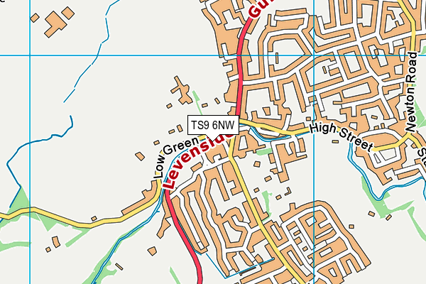 TS9 6NW map - OS VectorMap District (Ordnance Survey)