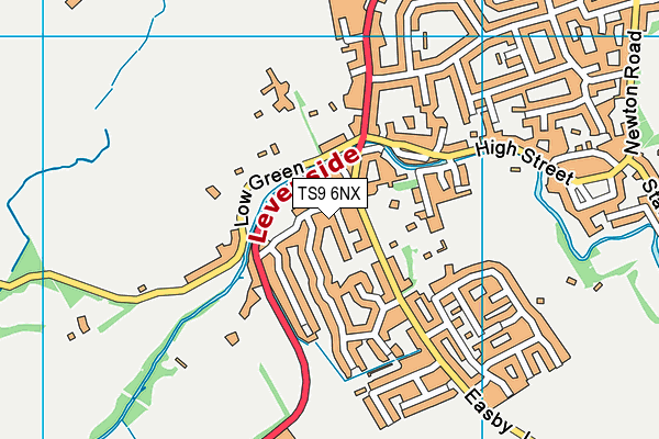 TS9 6NX map - OS VectorMap District (Ordnance Survey)