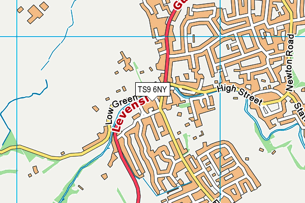 TS9 6NY map - OS VectorMap District (Ordnance Survey)