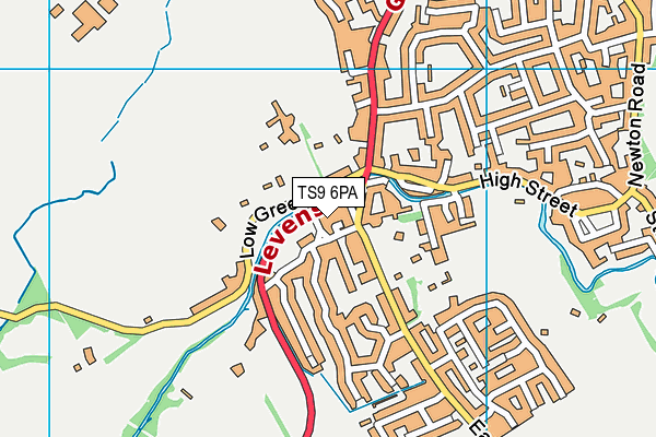 TS9 6PA map - OS VectorMap District (Ordnance Survey)