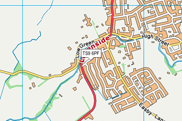 TS9 6PF map - OS VectorMap District (Ordnance Survey)