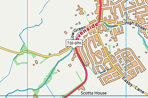 TS9 6PH map - OS VectorMap District (Ordnance Survey)