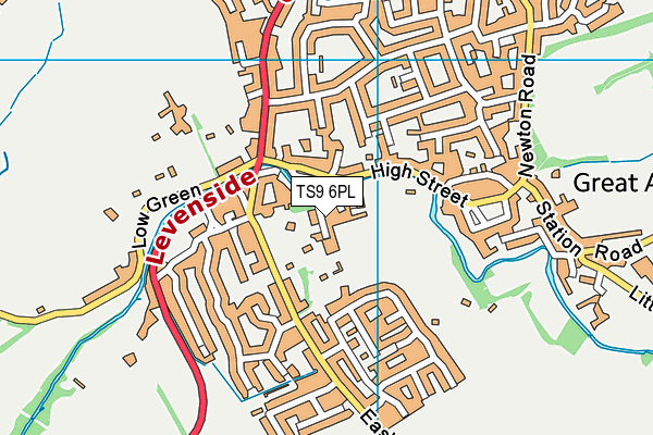 TS9 6PL map - OS VectorMap District (Ordnance Survey)