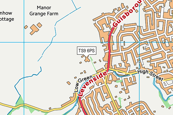 TS9 6PS map - OS VectorMap District (Ordnance Survey)