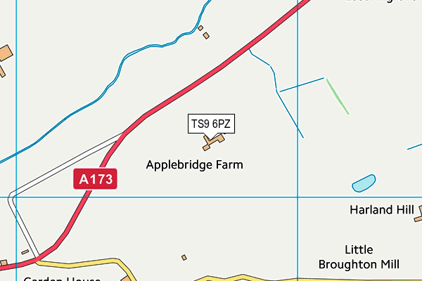 TS9 6PZ map - OS VectorMap District (Ordnance Survey)