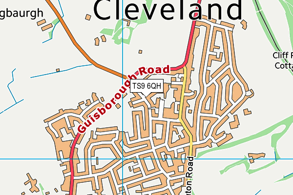 TS9 6QH map - OS VectorMap District (Ordnance Survey)