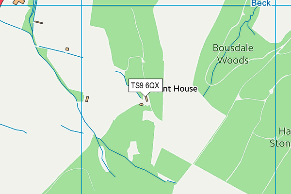 TS9 6QX map - OS VectorMap District (Ordnance Survey)