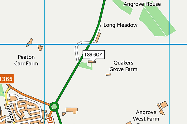 TS9 6QY map - OS VectorMap District (Ordnance Survey)