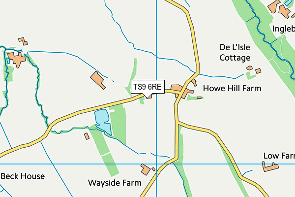 TS9 6RE map - OS VectorMap District (Ordnance Survey)