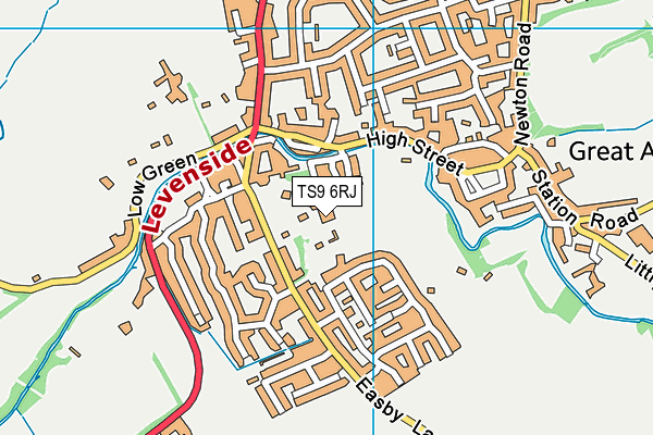 TS9 6RJ map - OS VectorMap District (Ordnance Survey)