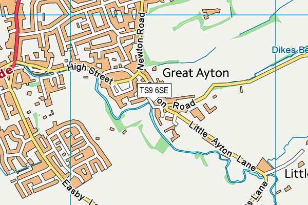 TS9 6SE map - OS VectorMap District (Ordnance Survey)