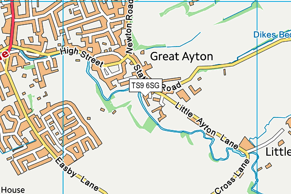 TS9 6SG map - OS VectorMap District (Ordnance Survey)