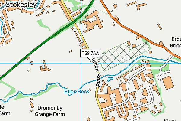 TS9 7AA map - OS VectorMap District (Ordnance Survey)