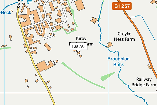 TS9 7AF map - OS VectorMap District (Ordnance Survey)