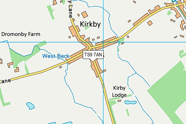 TS9 7AN map - OS VectorMap District (Ordnance Survey)