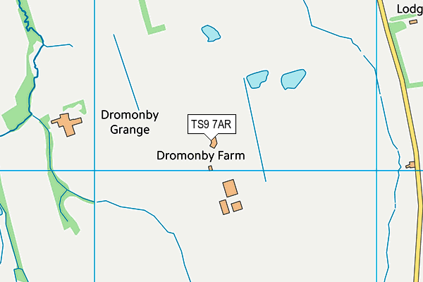 TS9 7AR map - OS VectorMap District (Ordnance Survey)