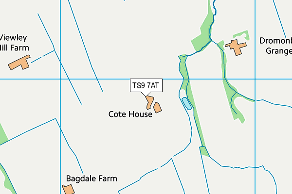 TS9 7AT map - OS VectorMap District (Ordnance Survey)