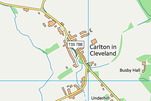 Carlton and Faceby Church of England Voluntary Aided Primary School map (TS9 7BB) - OS VectorMap District (Ordnance Survey)
