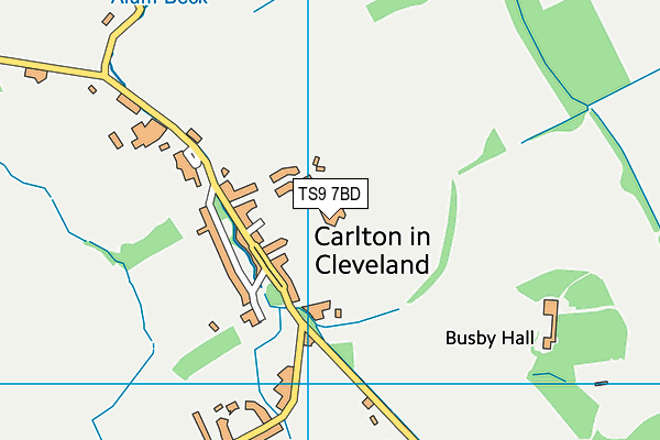 TS9 7BD map - OS VectorMap District (Ordnance Survey)