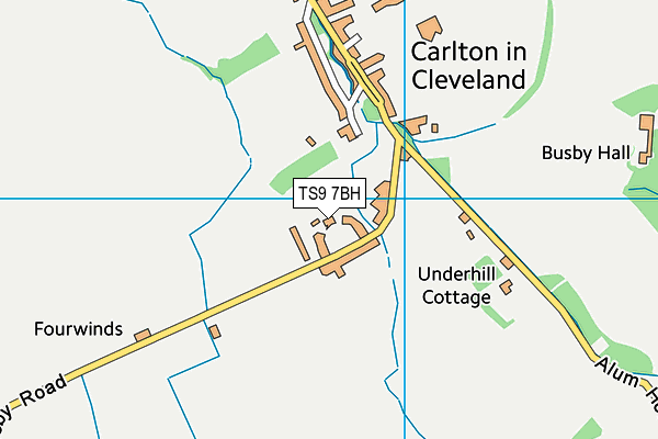 TS9 7BH map - OS VectorMap District (Ordnance Survey)