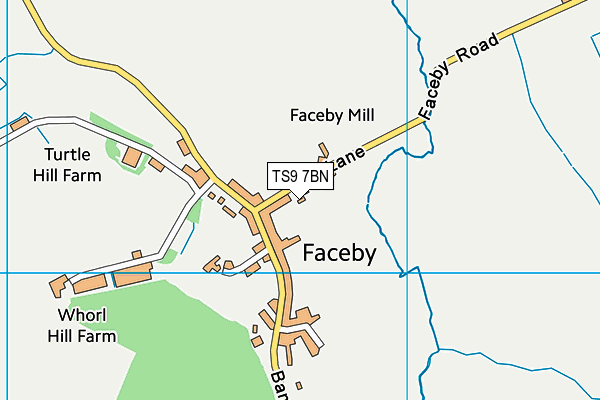 TS9 7BN map - OS VectorMap District (Ordnance Survey)