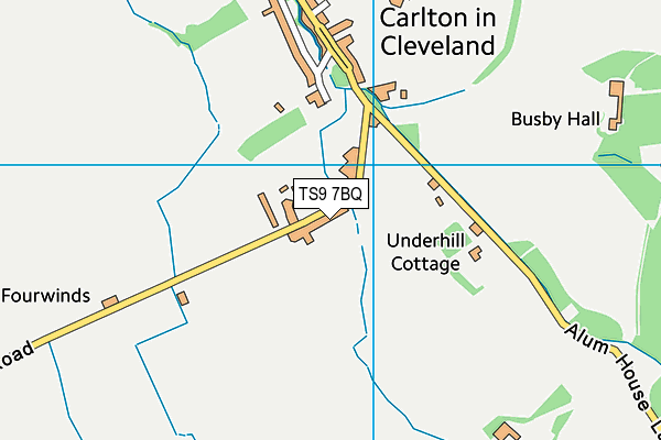 TS9 7BQ map - OS VectorMap District (Ordnance Survey)