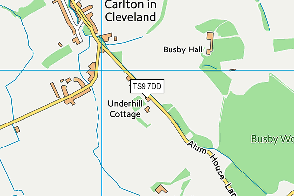 TS9 7DD map - OS VectorMap District (Ordnance Survey)