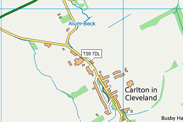 TS9 7DL map - OS VectorMap District (Ordnance Survey)