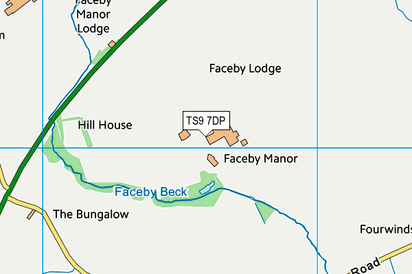 TS9 7DP map - OS VectorMap District (Ordnance Survey)