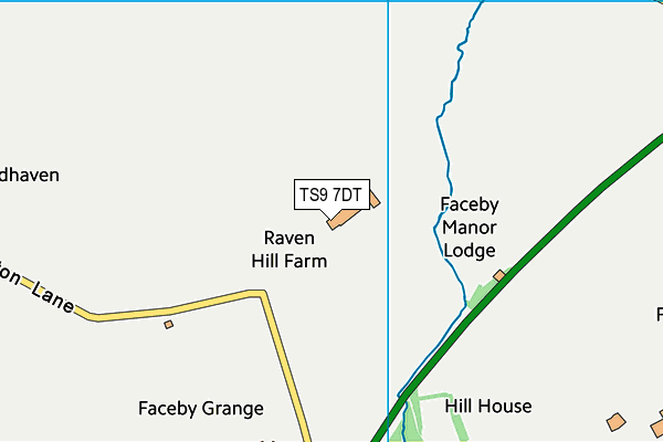 TS9 7DT map - OS VectorMap District (Ordnance Survey)