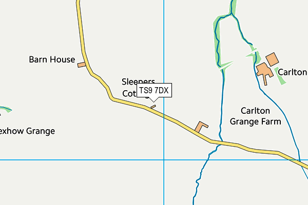 TS9 7DX map - OS VectorMap District (Ordnance Survey)