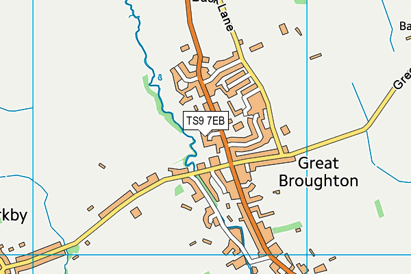 TS9 7EB map - OS VectorMap District (Ordnance Survey)