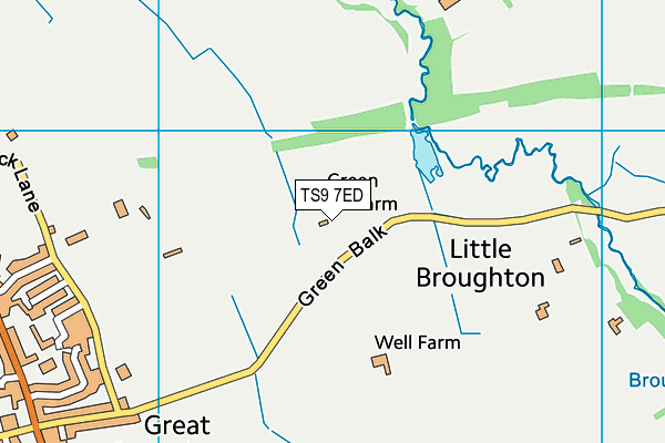 TS9 7ED map - OS VectorMap District (Ordnance Survey)