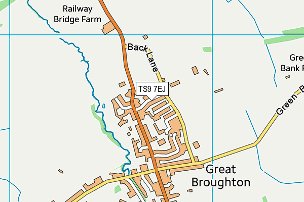 TS9 7EJ map - OS VectorMap District (Ordnance Survey)