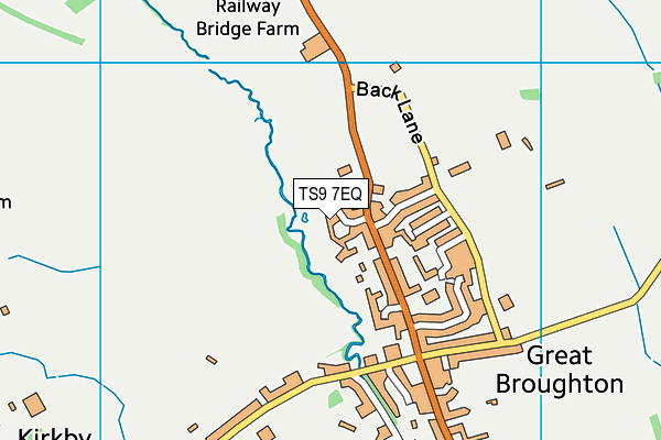 TS9 7EQ map - OS VectorMap District (Ordnance Survey)