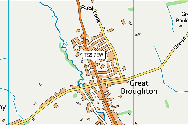 TS9 7EW map - OS VectorMap District (Ordnance Survey)