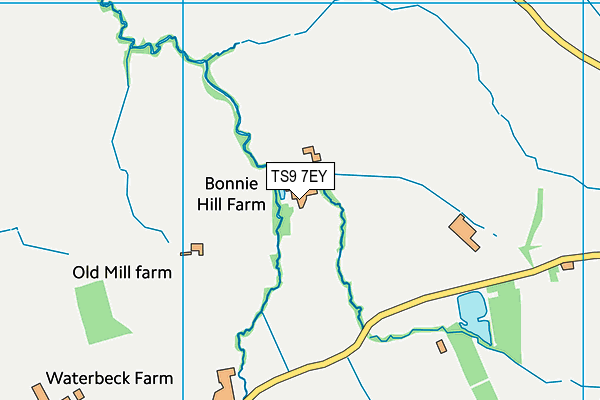 TS9 7EY map - OS VectorMap District (Ordnance Survey)