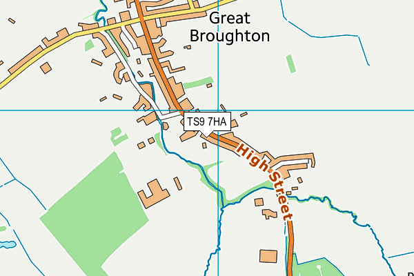 TS9 7HA map - OS VectorMap District (Ordnance Survey)